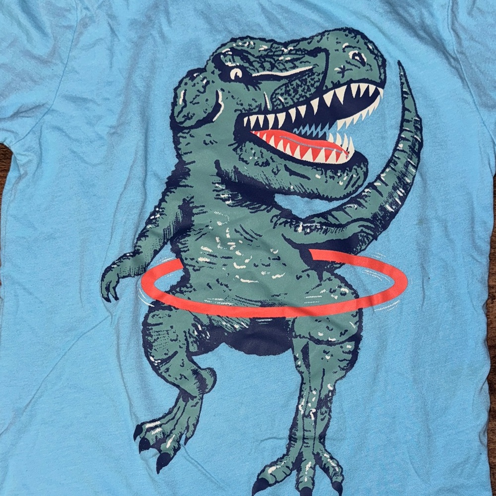 Cat & Jack Light Blue Dinosaur Tee - Picture 3 of 3